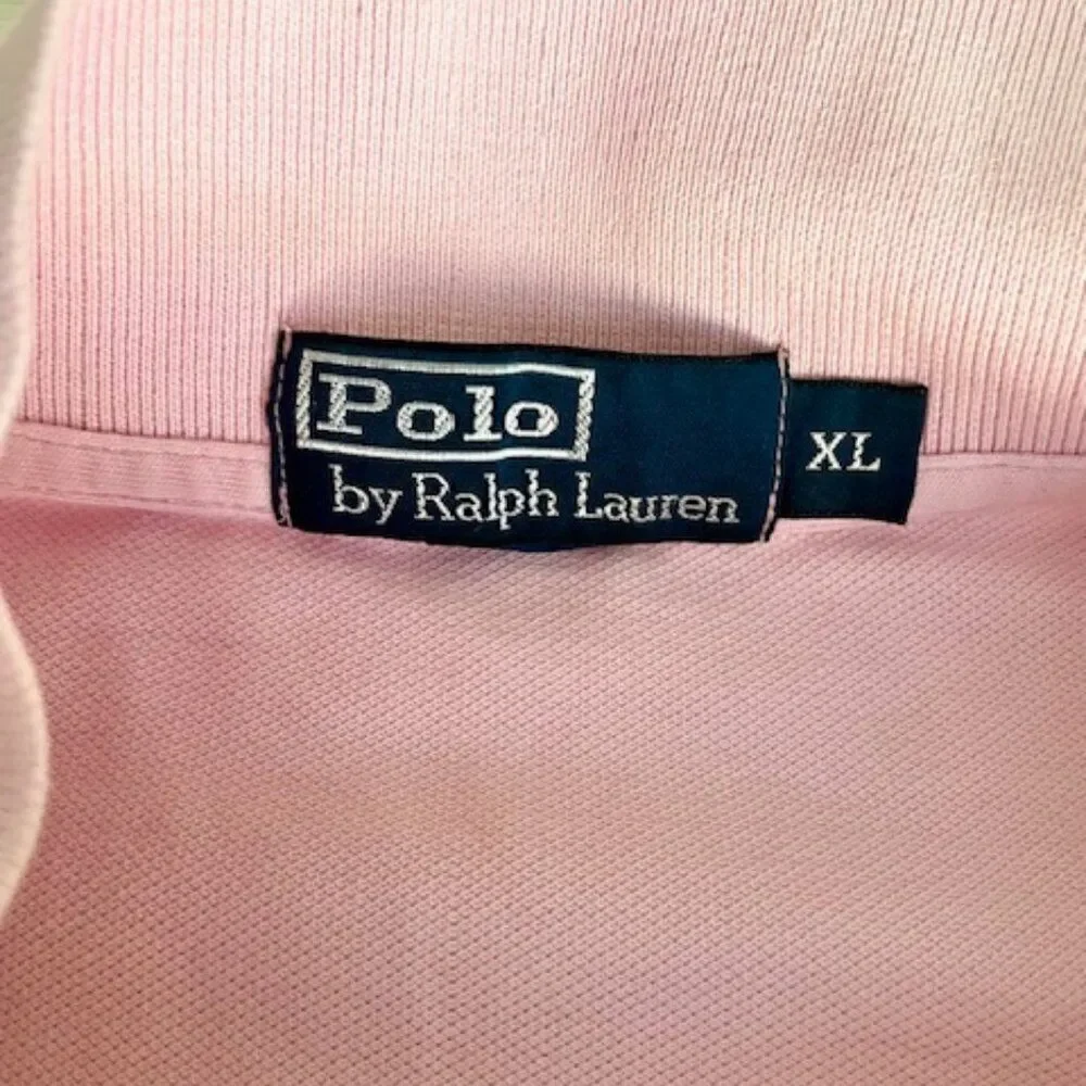 Polo Ralph Lauren Baby Pink Golf Fish Sport Polo Shirt Size XL